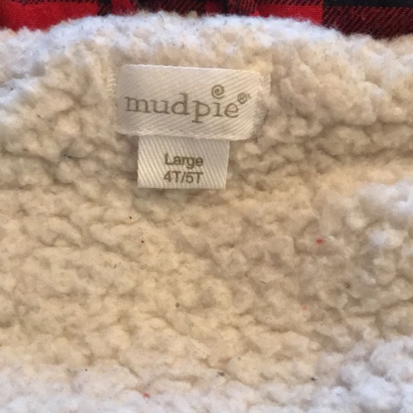 Mud Pie Red Flannel Plaid Vest Size 4t 5t - Picture 3 of 8